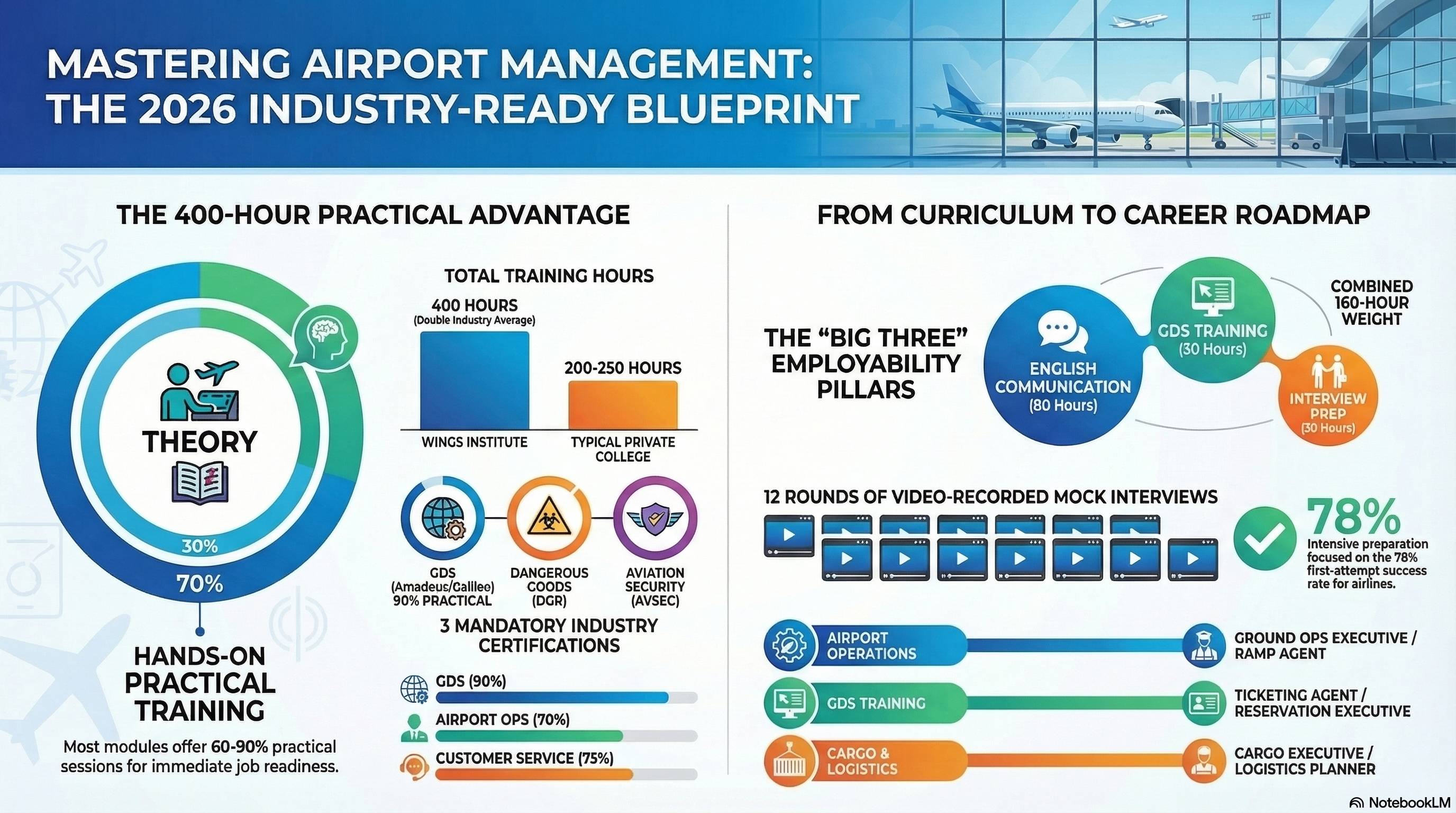 Airport Management Subjects List 2026: Complete Curriculum Guide - Ground Staff career guide from Wings Institute Vadodara Gujarat